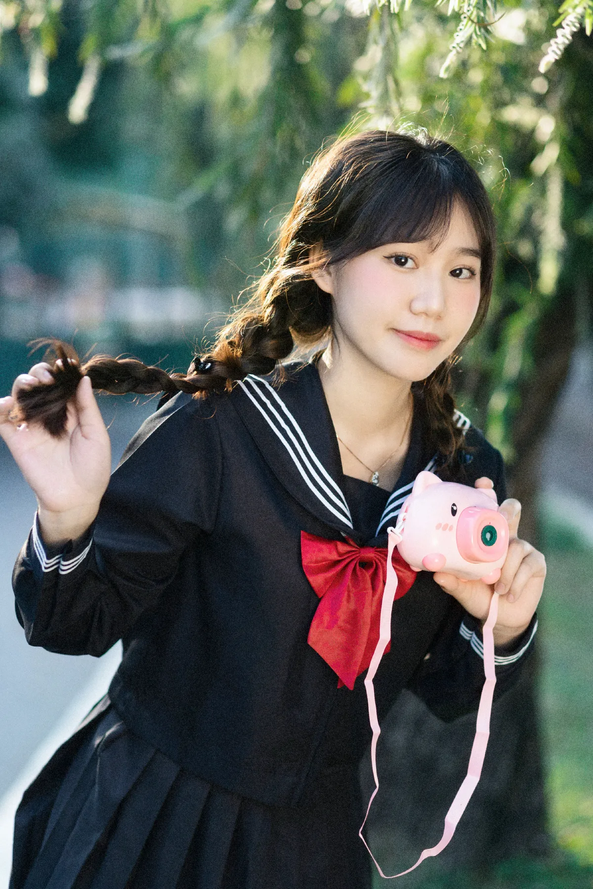 林酱_醒醒《制服少女》美图作品图片3