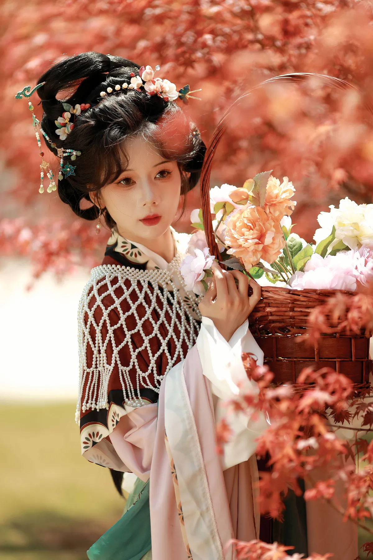 枫叶仕女图3