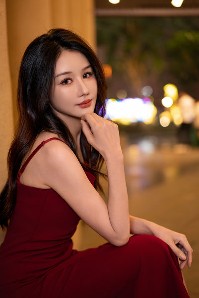 千灯湖夜未央：红裙女神的光影诗篇