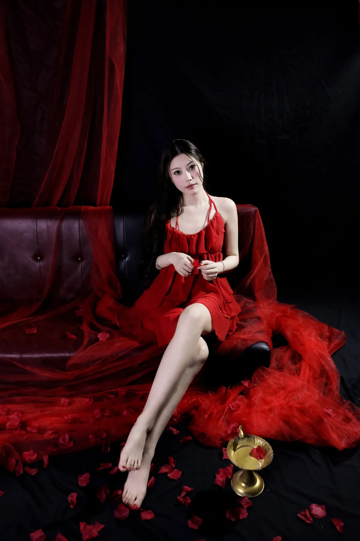 红色纱裙4