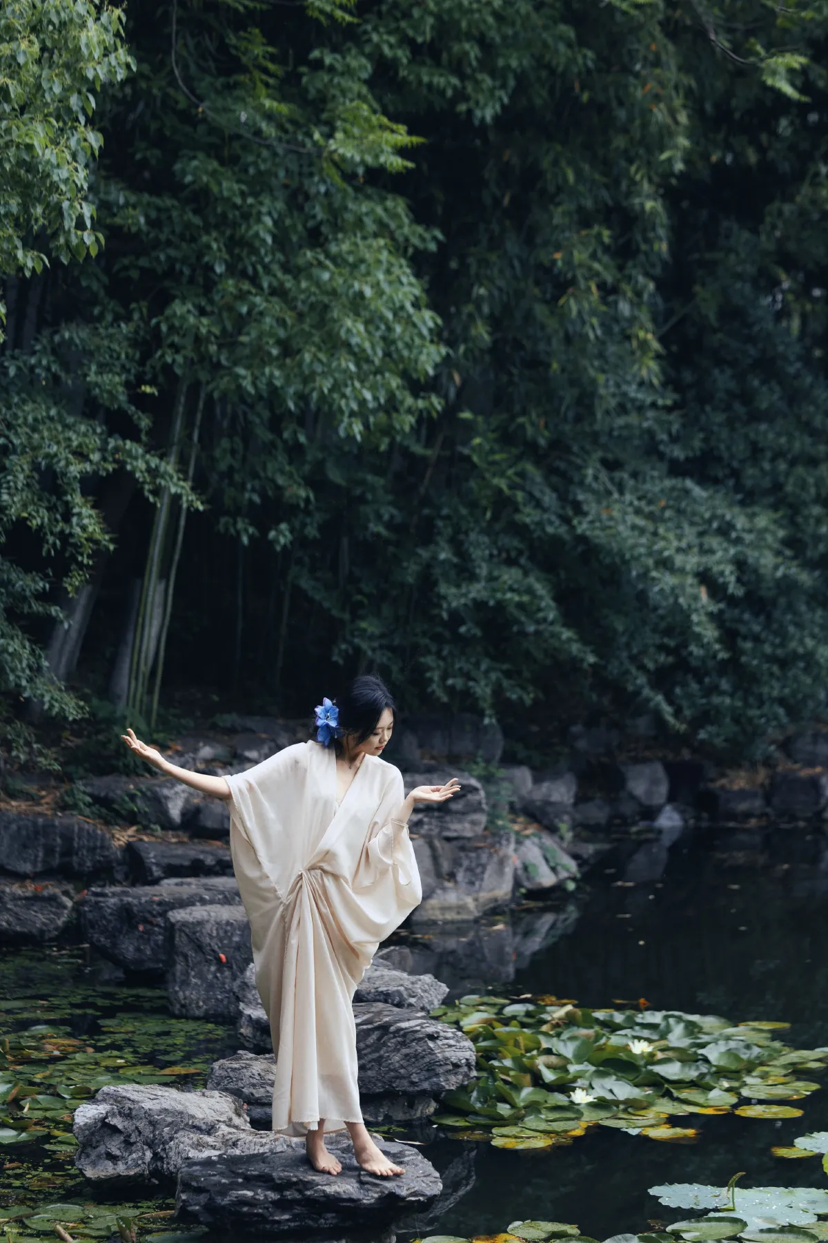 摄影师鹤白_晨曦《柳岸花明又一村》美图作品图片2