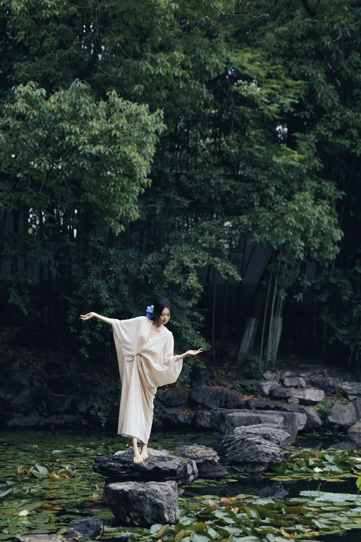 摄影师鹤白_晨曦《柳岸花明又一村》美图作品图片3