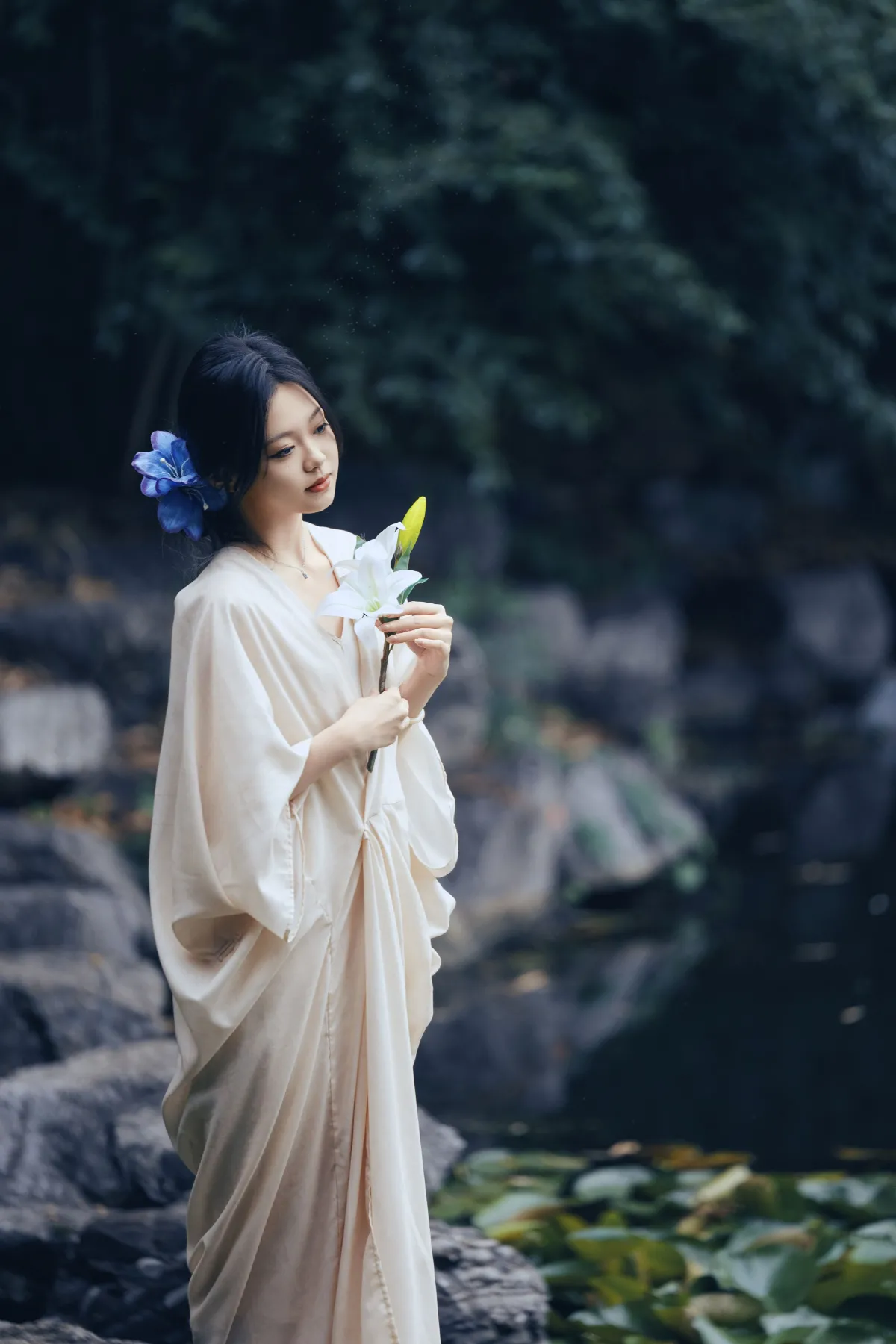 摄影师鹤白_晨曦《柳岸花明又一村》美图作品图片5