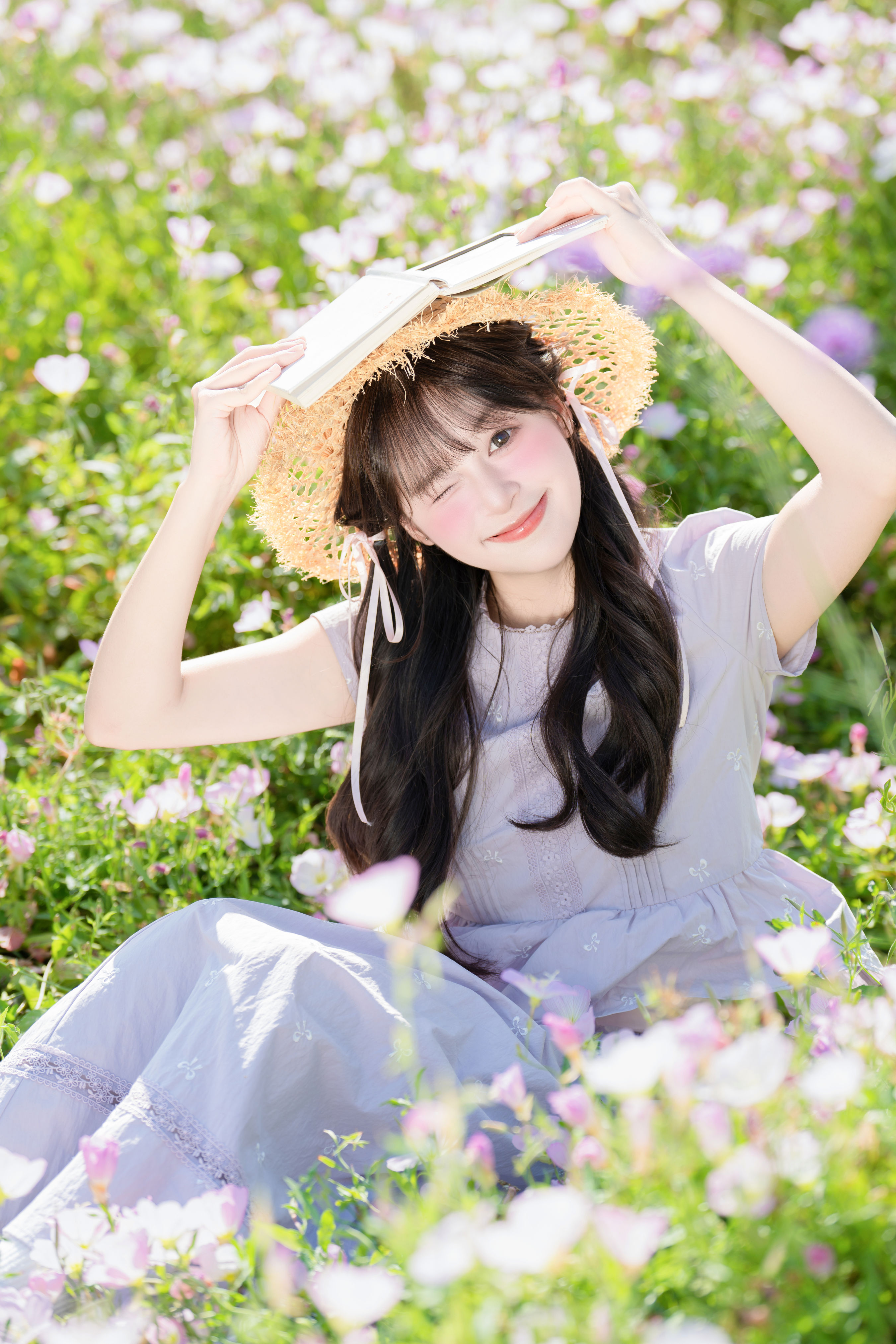 西夏_夏芋小年《月见草花海》美图作品图片1