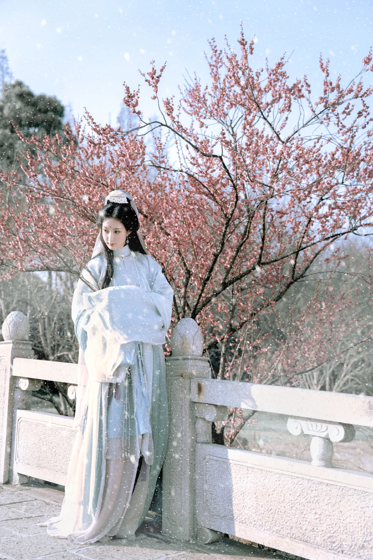扶卮_荷里寒《琉璃世界，白雪红梅》美图作品图片4