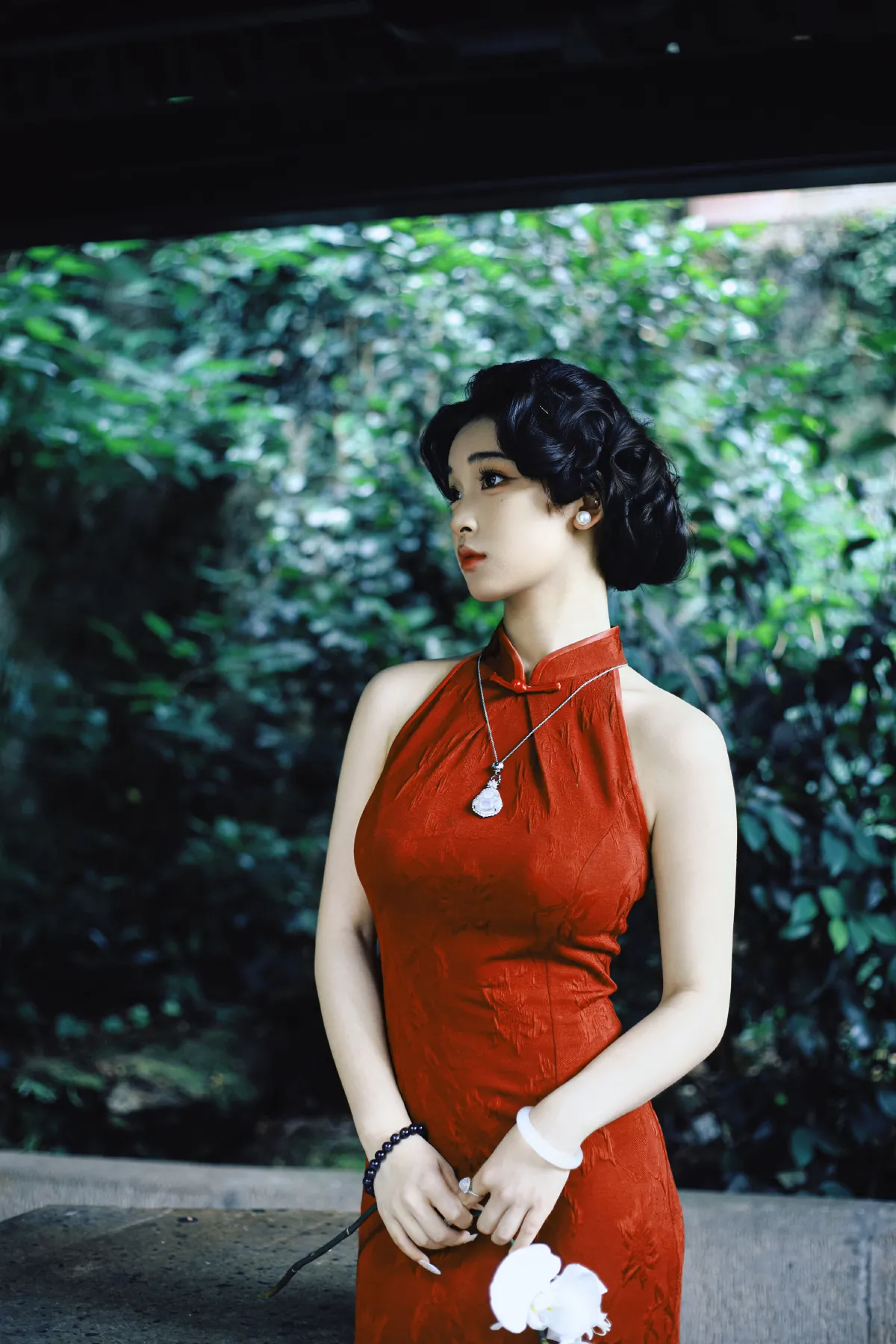 摄影师鹤白_无语草莓《旗袍手推波 江南东方美》美图作品图片2