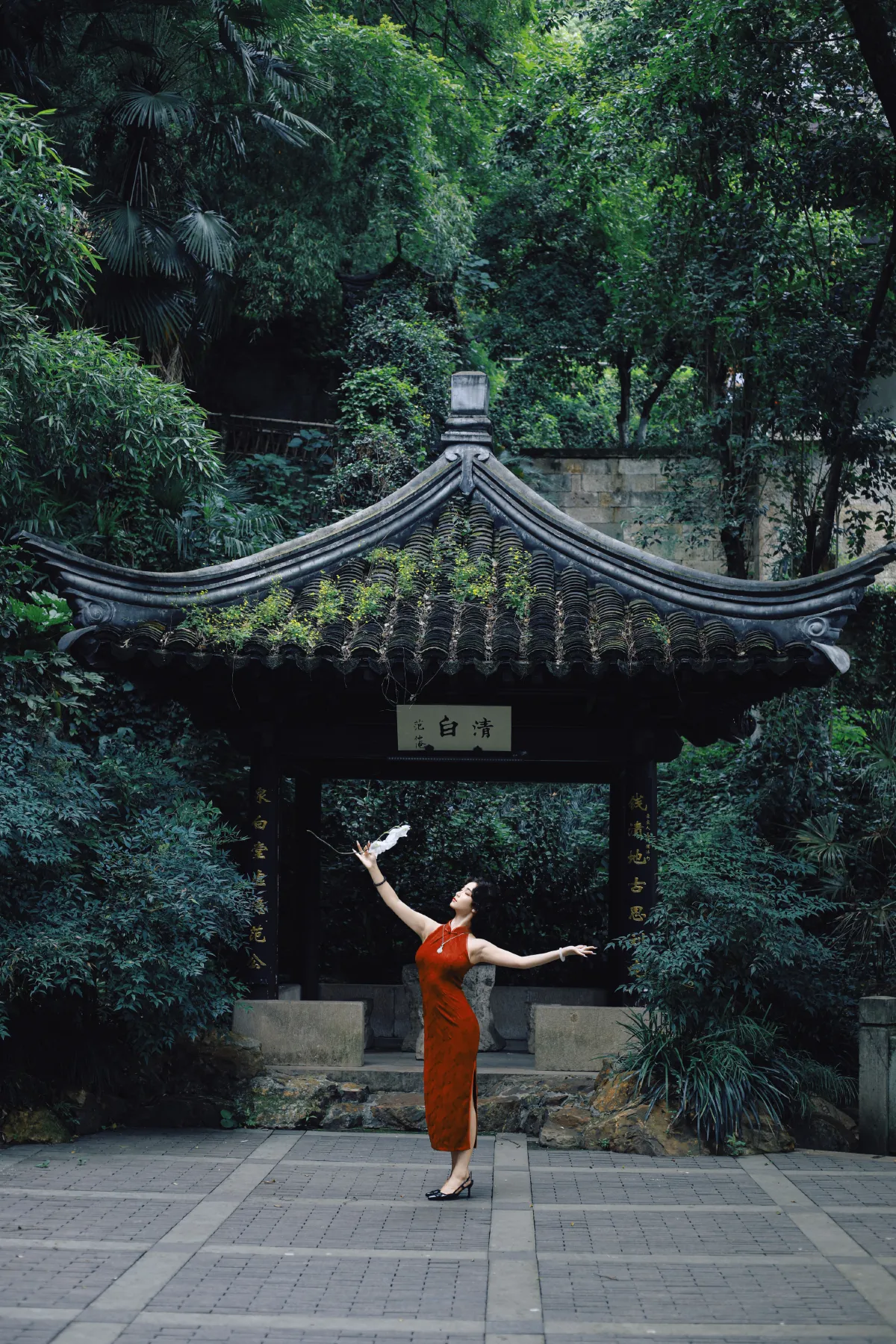 摄影师鹤白_无语草莓《旗袍手推波 江南东方美》美图作品图片4