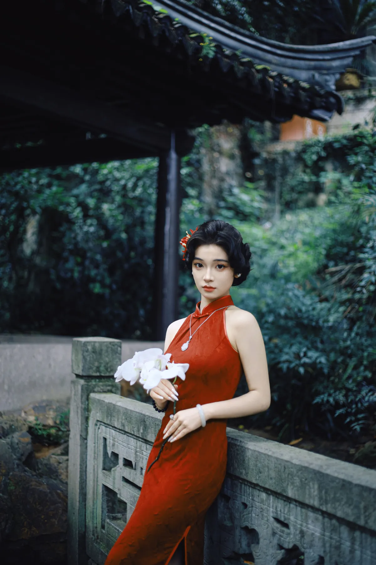 摄影师鹤白_无语草莓《旗袍手推波 江南东方美》美图作品图片5