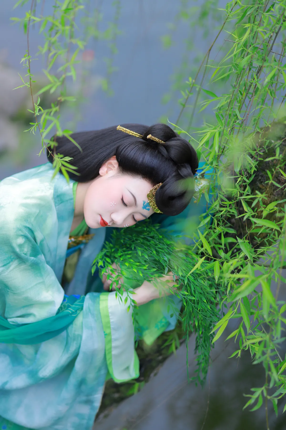 素兮_二二二由《曲江池畔柳如烟》美图作品图片5
