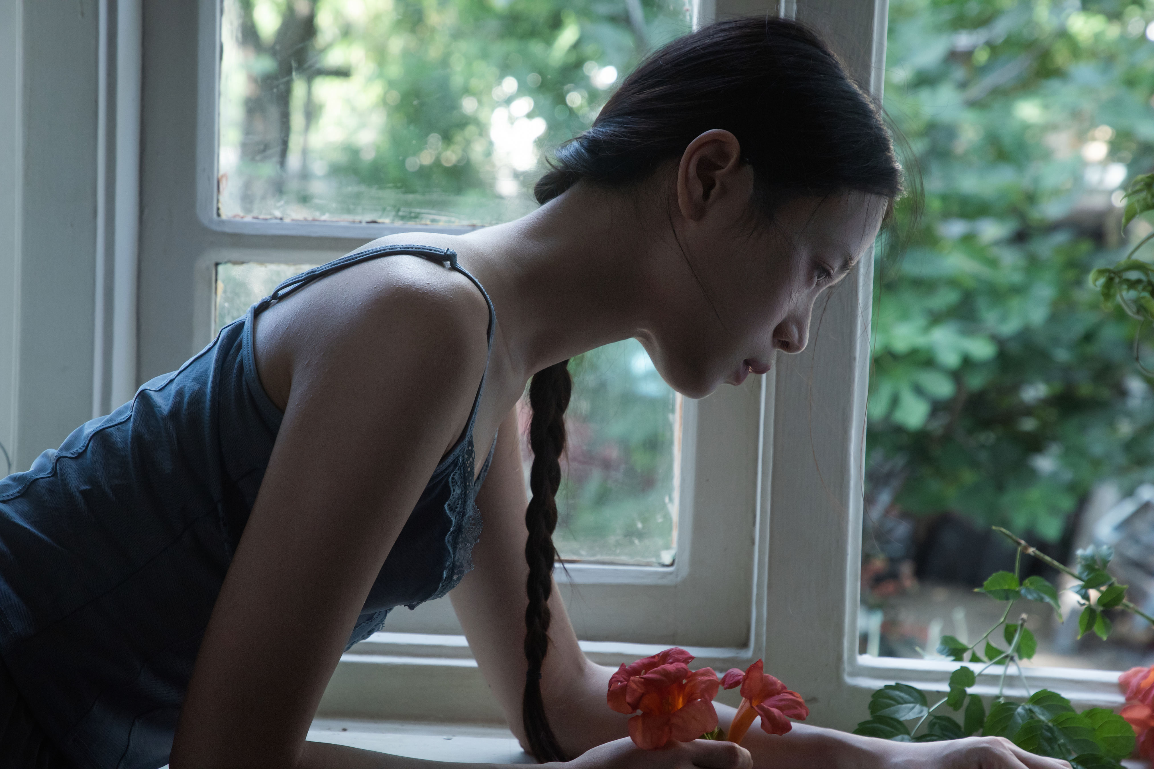 光，海棠花和女孩1