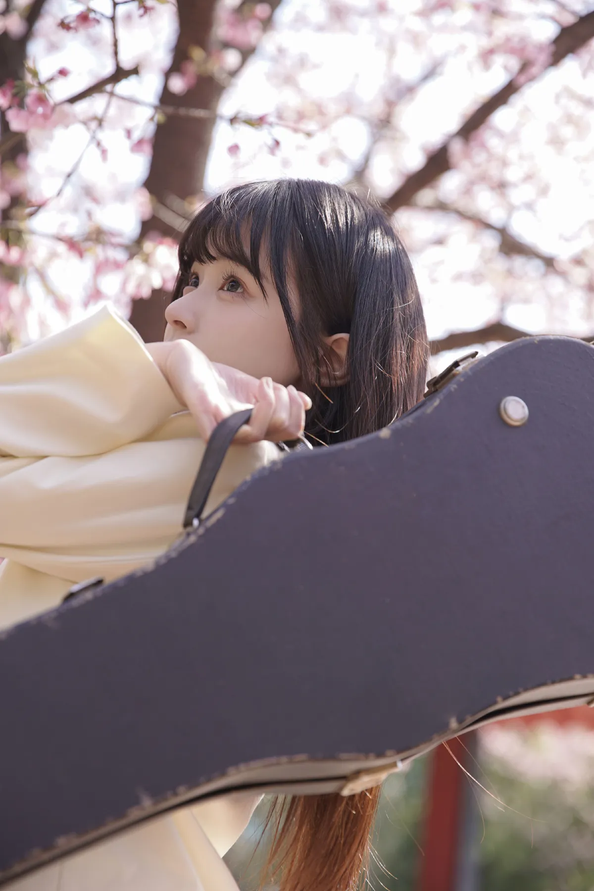 樱花下的少女
