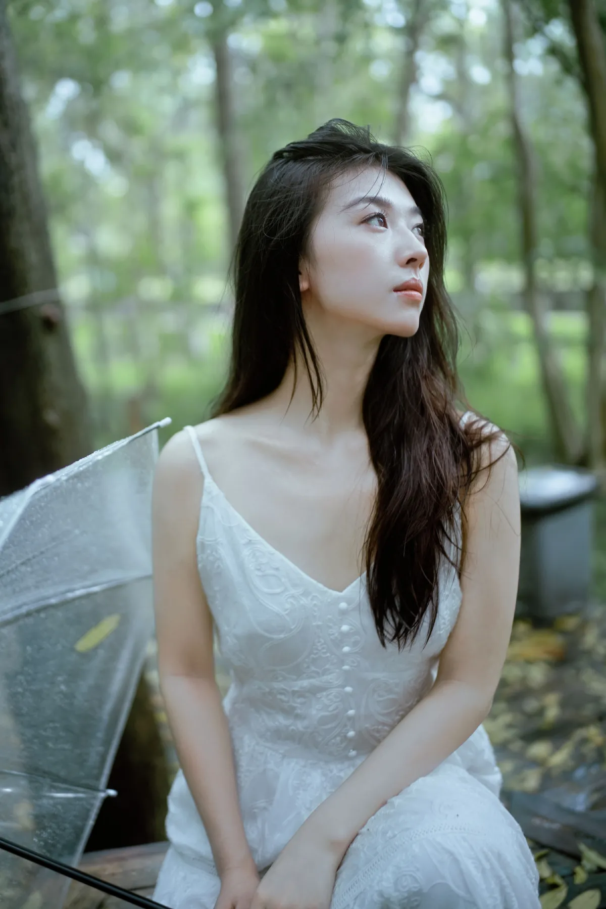 雨落林间，邂逅白裙仙子5