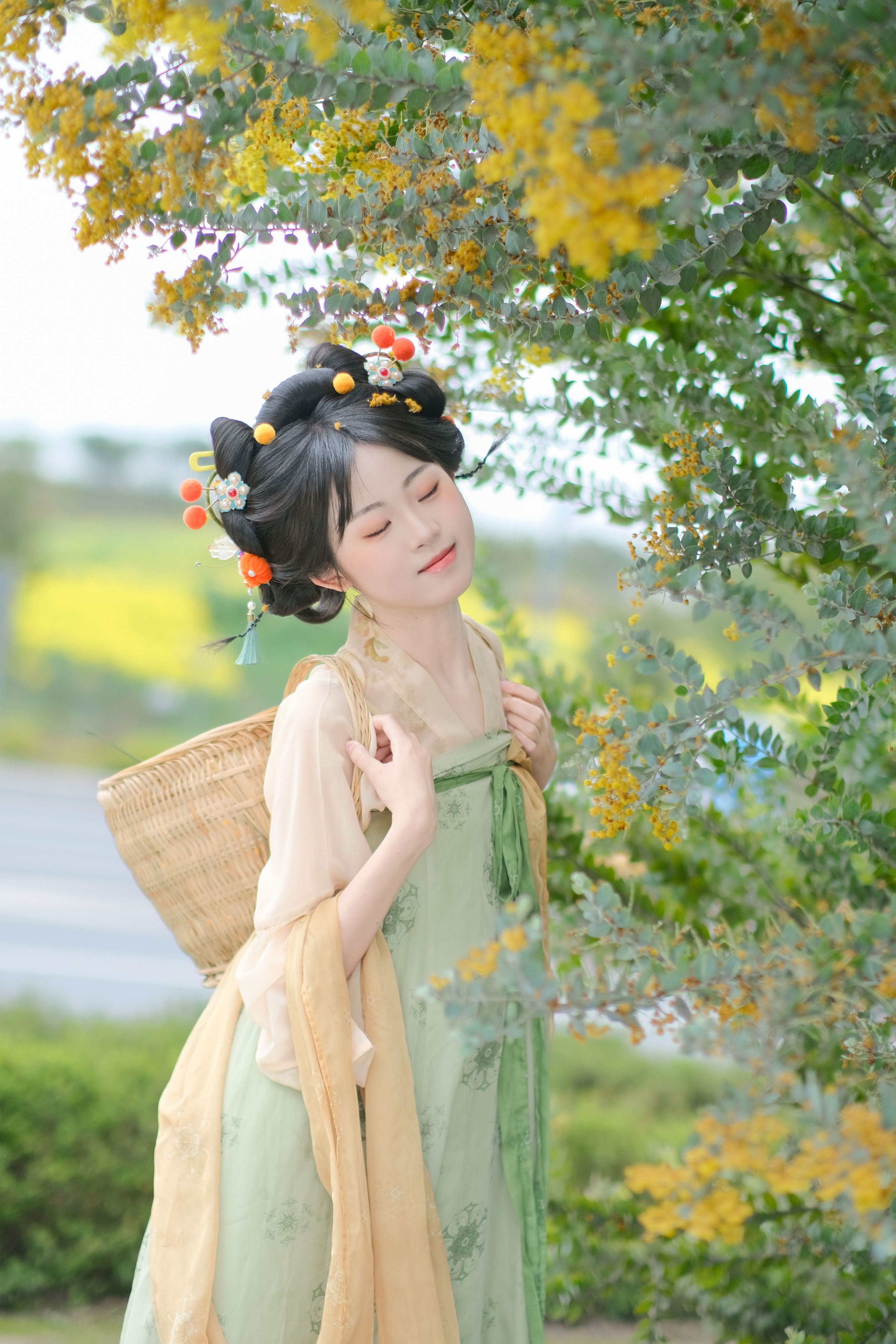 可可爱爱的小唐风金合欢写真1