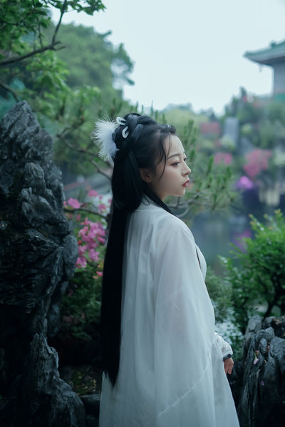 雨中美人