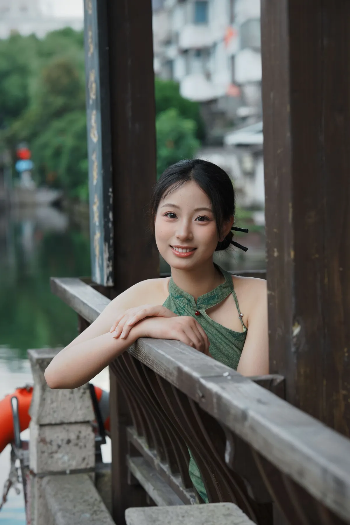 绿色江南旗袍5