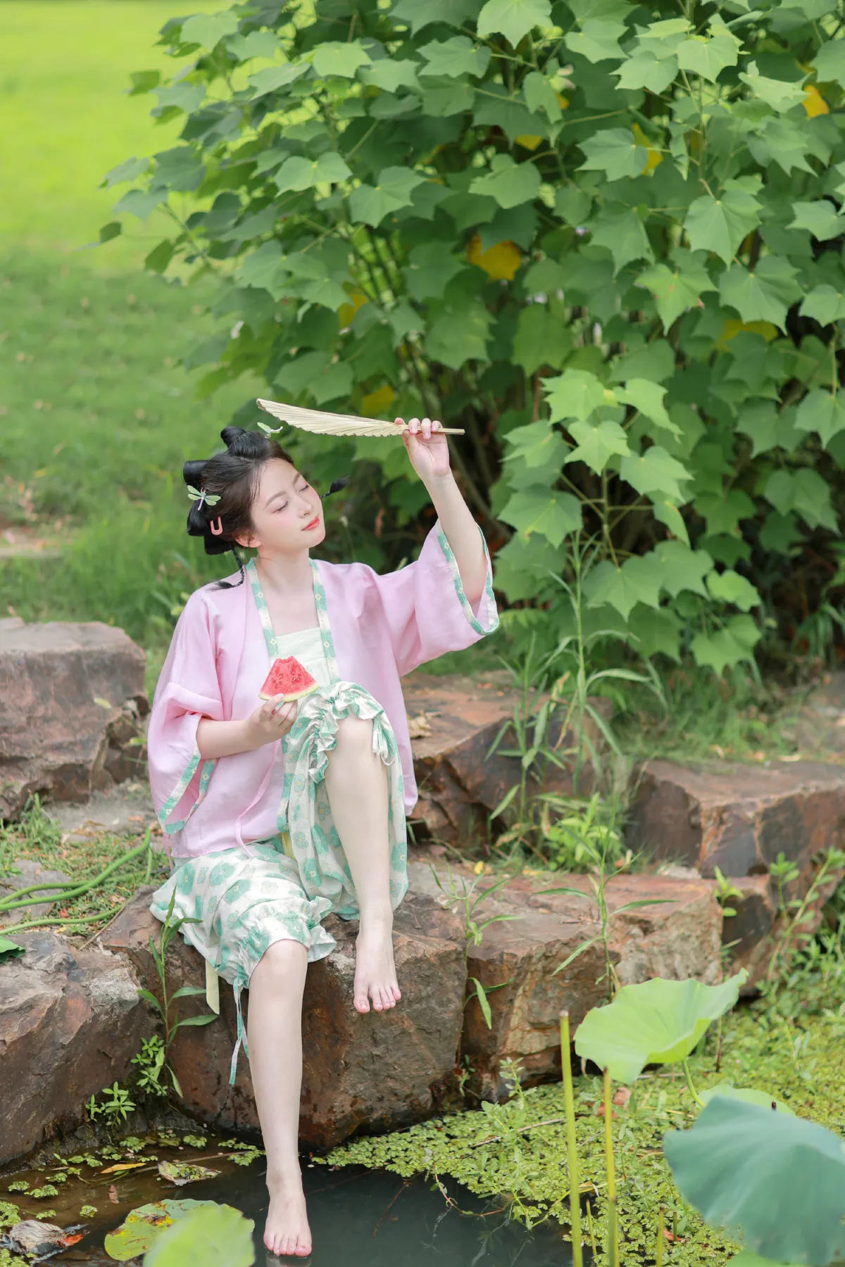 树荫照水弄晴柔，闲看蜻蜓立荷头2