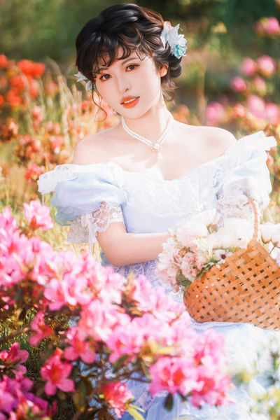 法式人像-杜鹃花写真