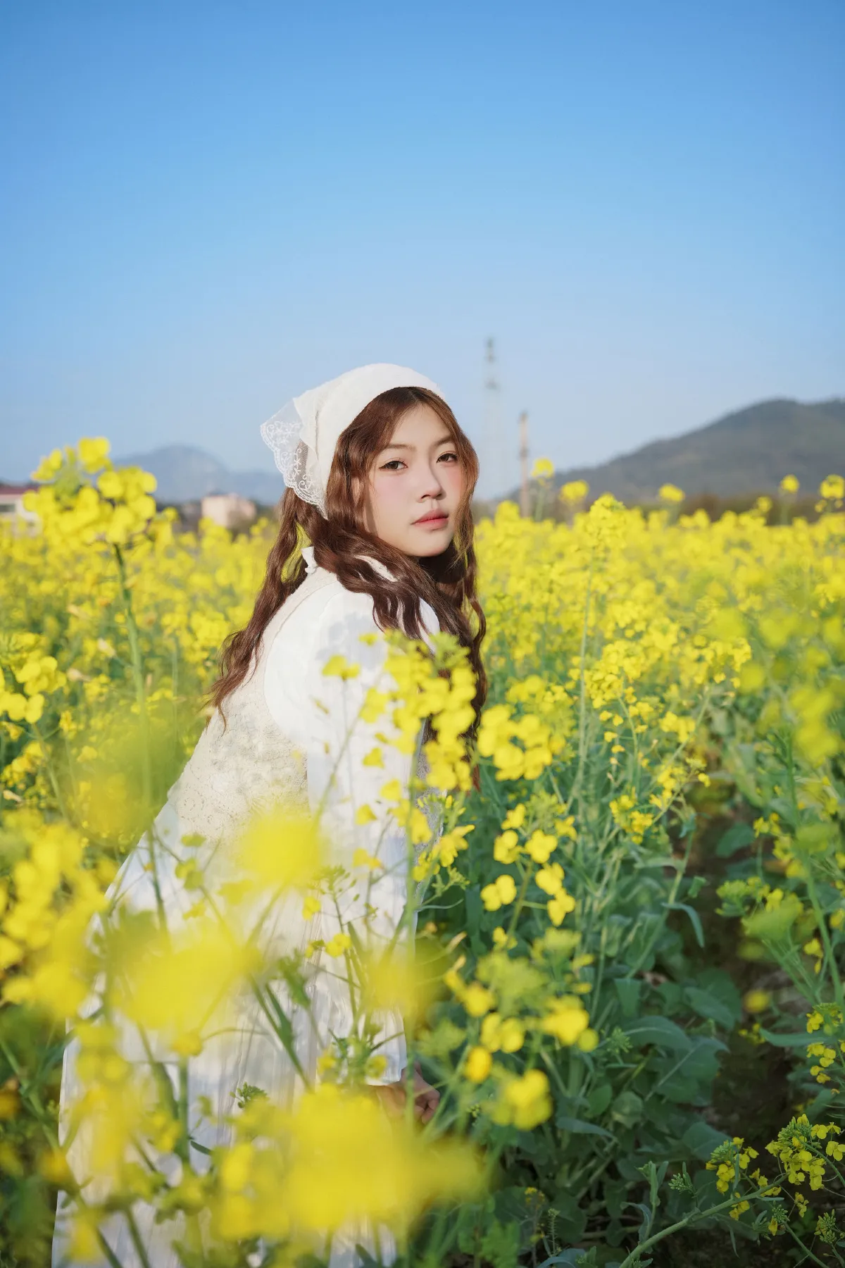 田园少女油菜花5