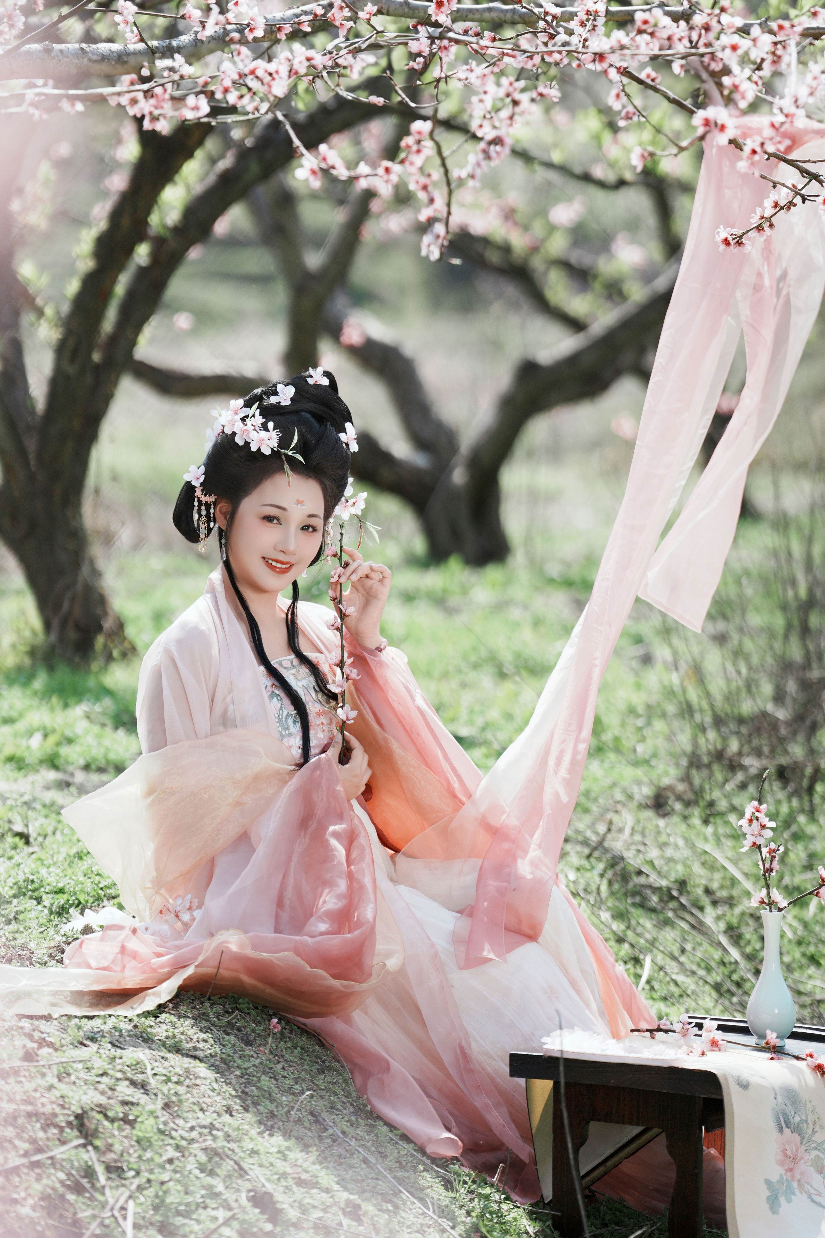 桃花古风人像拍摄