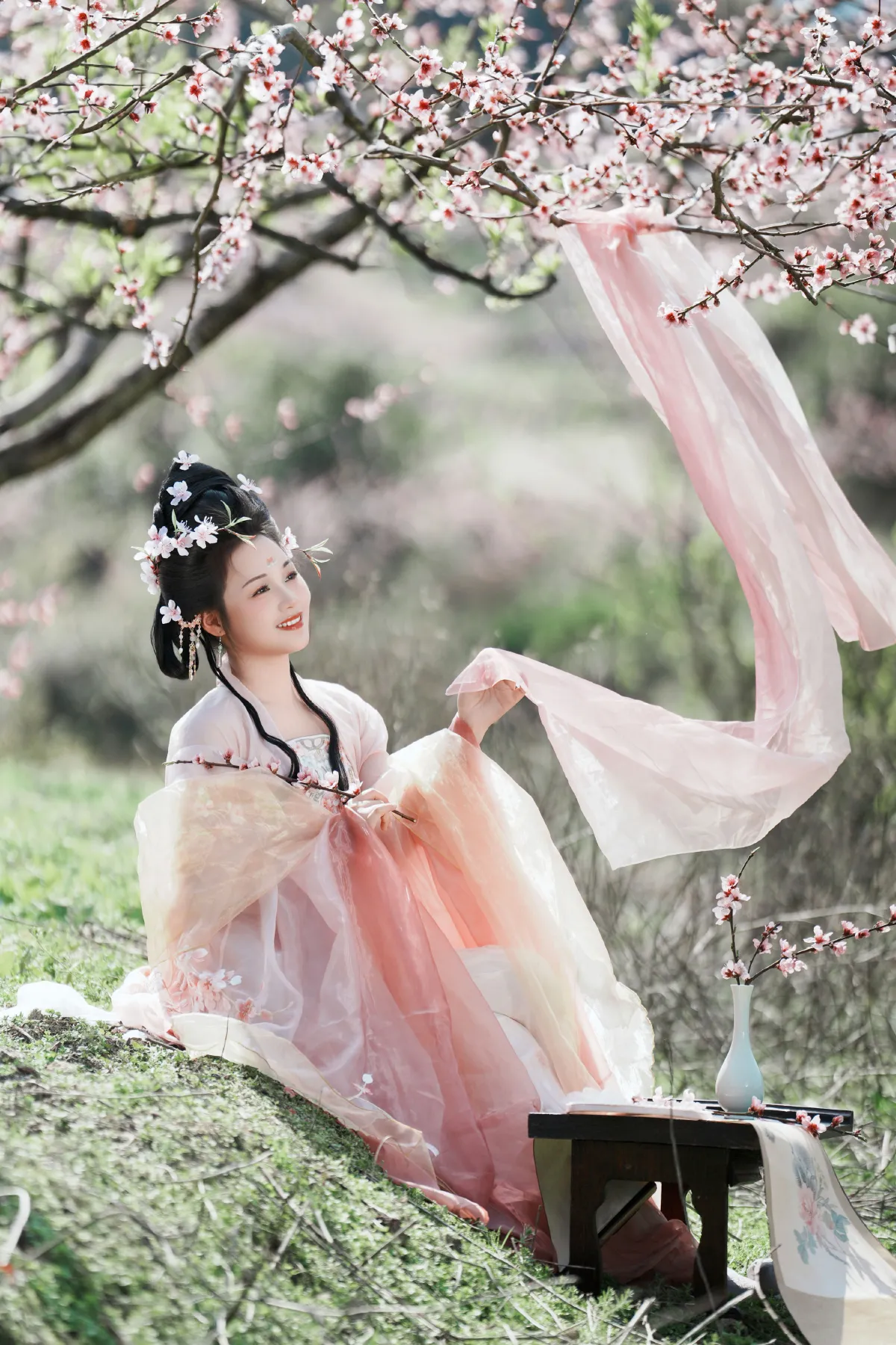 桃花古风人像拍摄