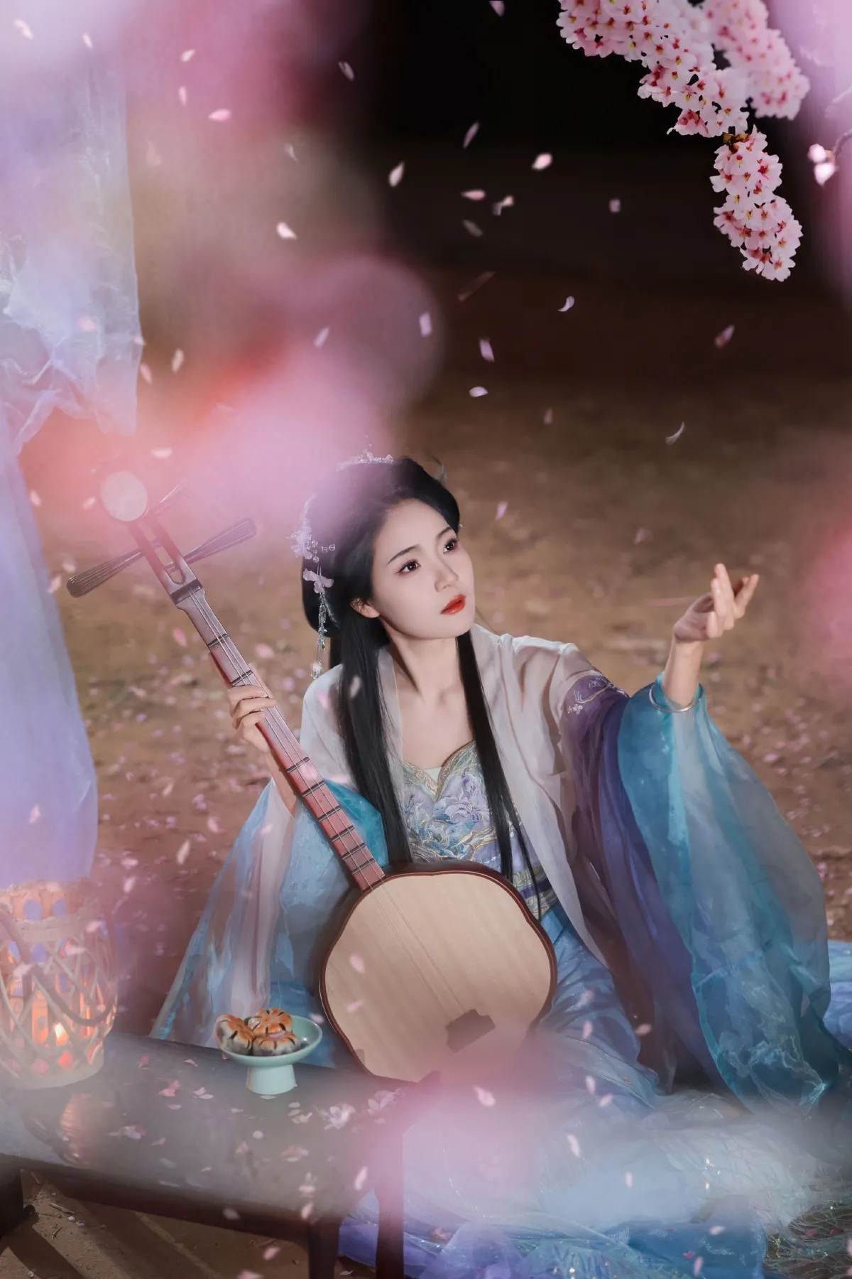 夜樱古风人像拍摄1