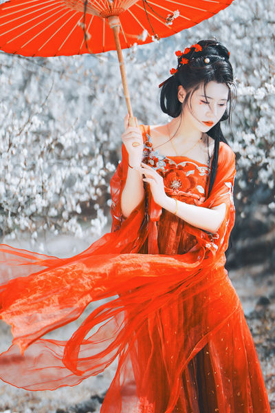 梅花古风人像拍摄