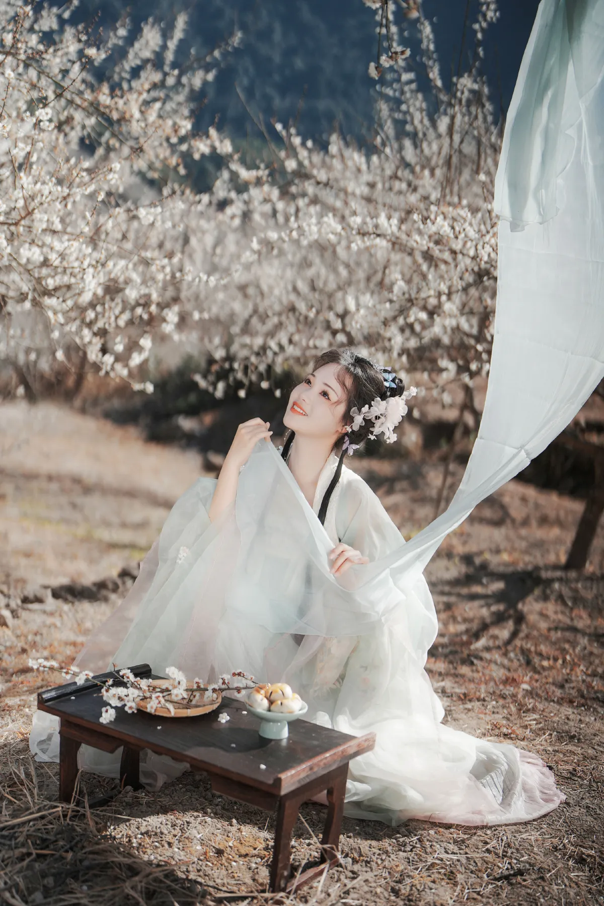 梅花古风人像拍摄