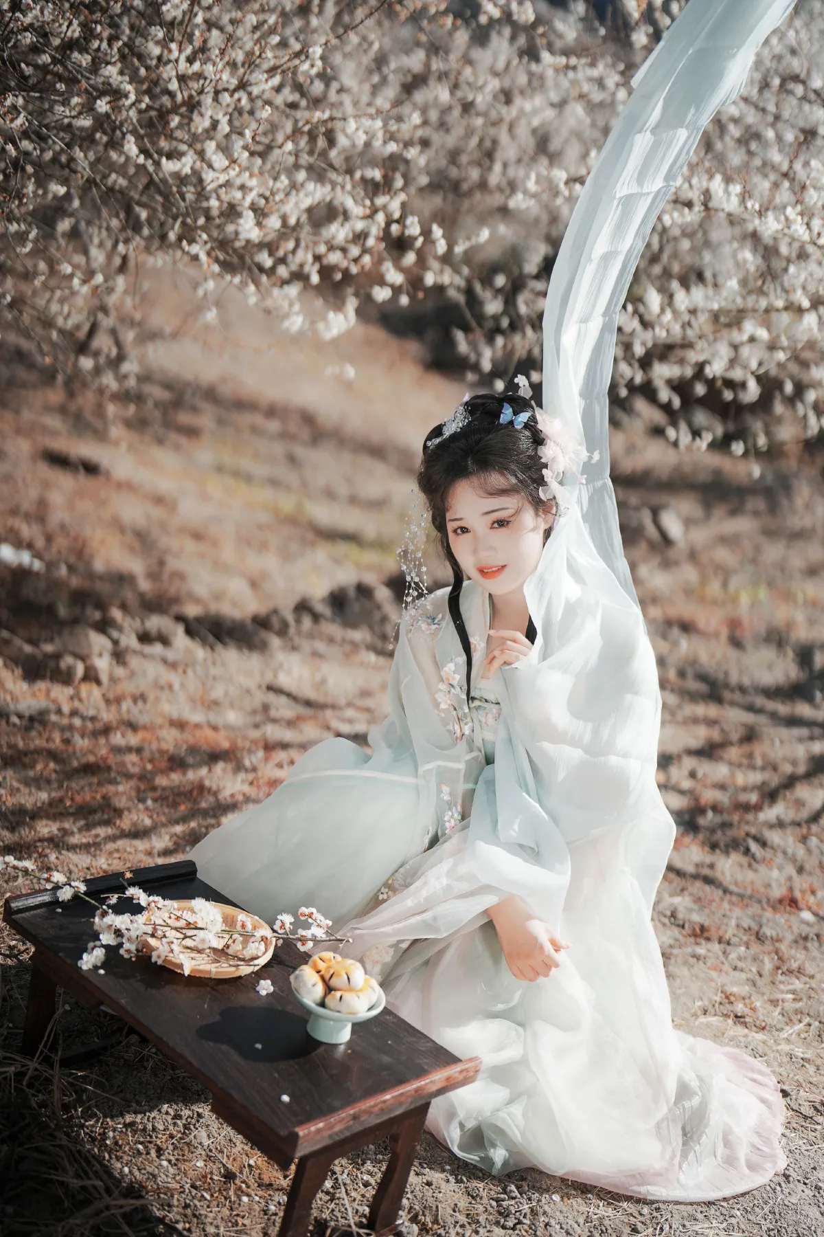 梅花古风人像拍摄