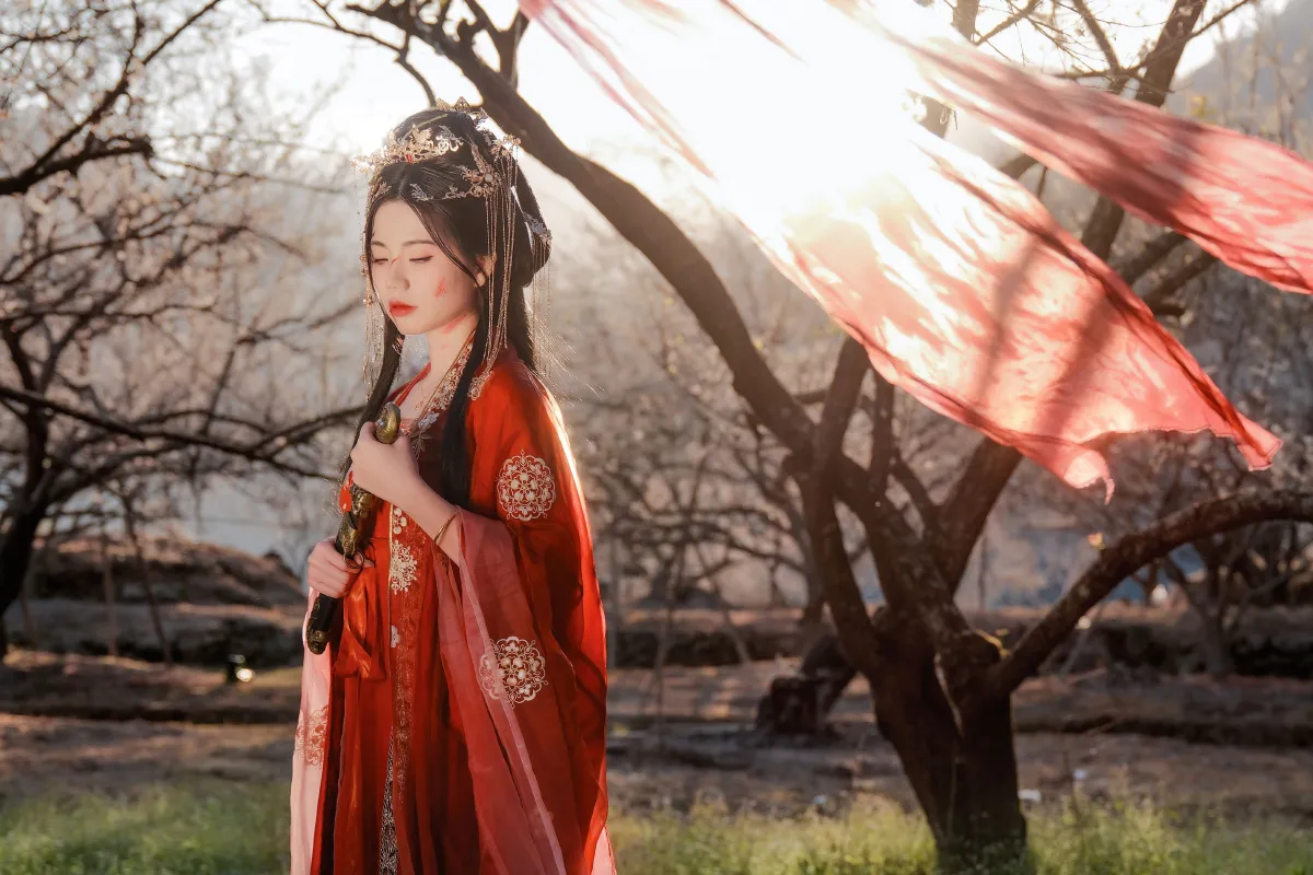 梅花古风人像拍摄