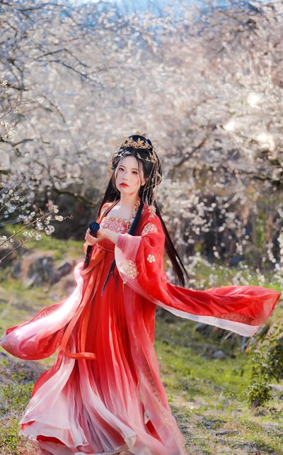 梅花古风人像拍摄