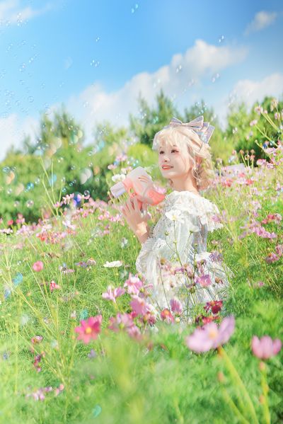 格桑花人像拍摄