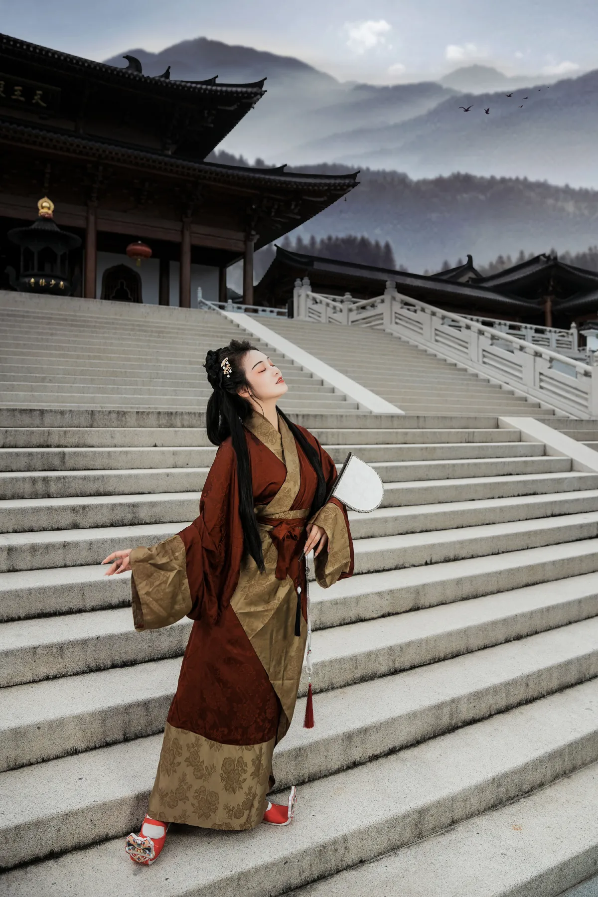 战国袍人像拍摄
