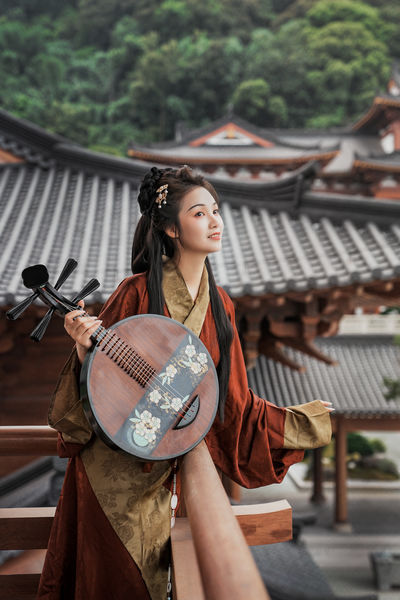 战国袍人像拍摄