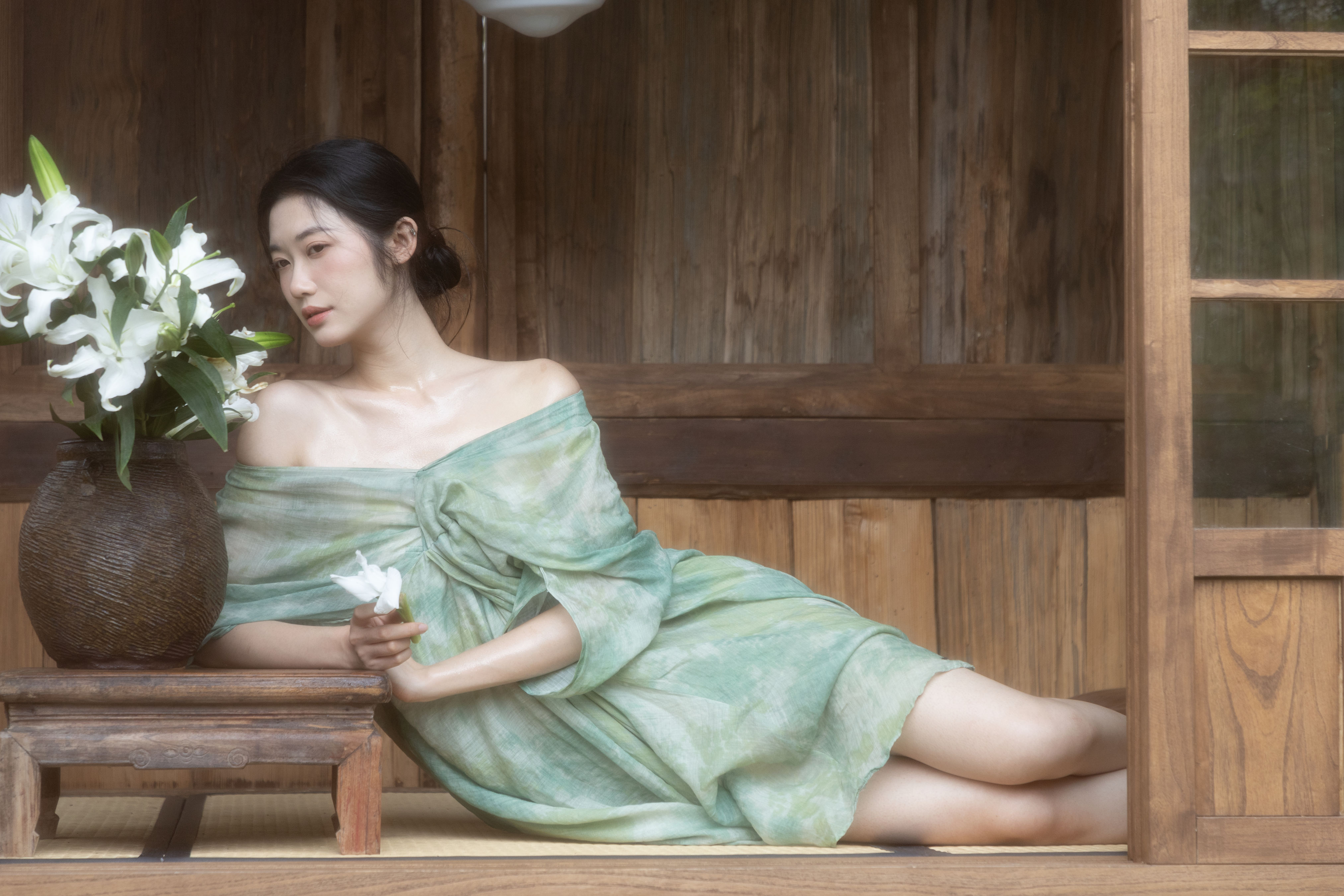竹林、少女和新中式1