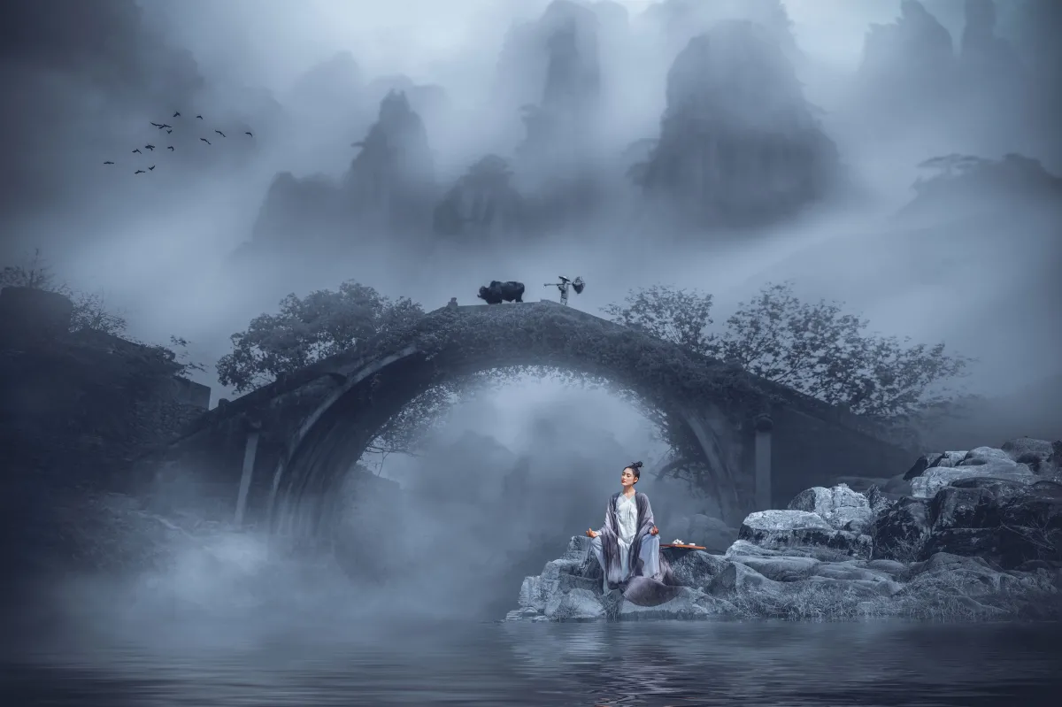 水清酿酒，墨浅弄云