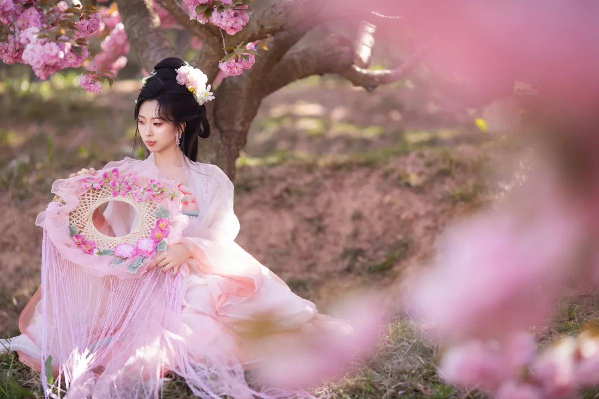 樱园赋·国风少女与花共眠