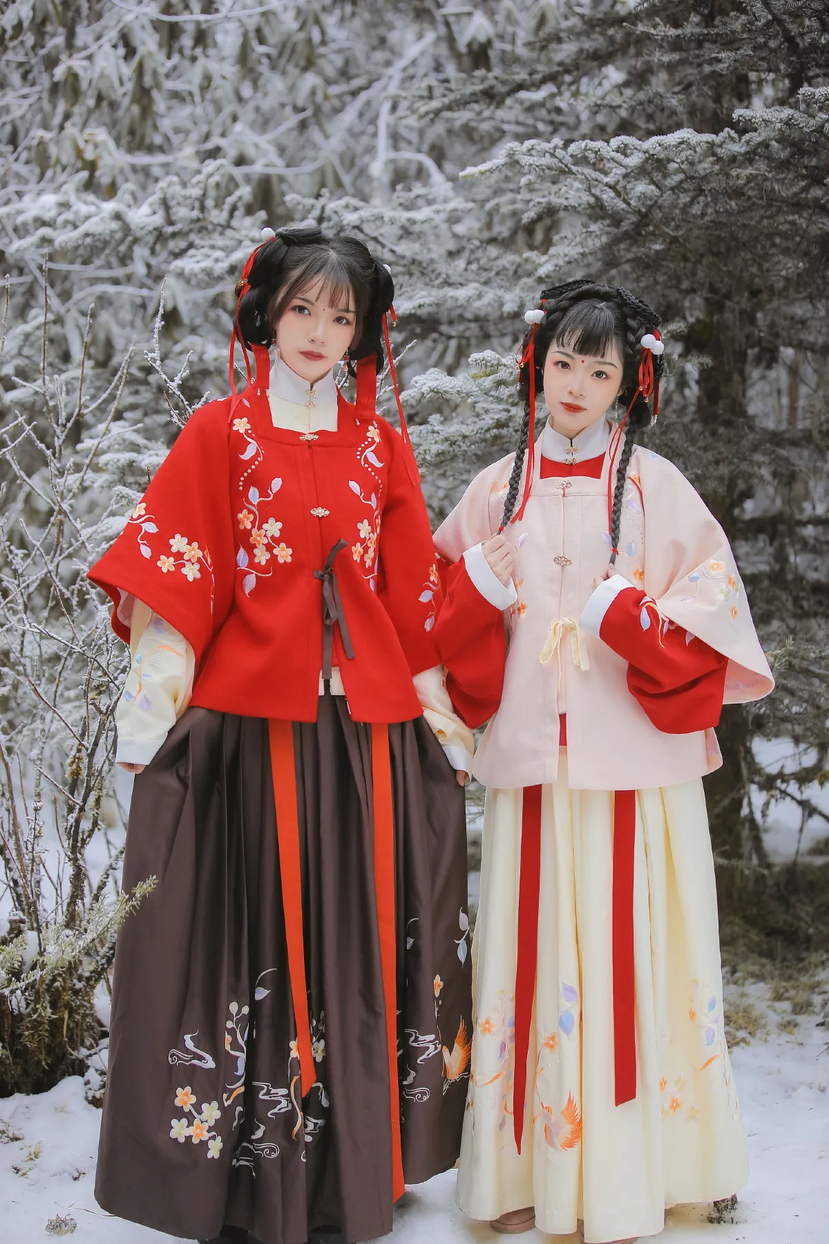 雪中少女