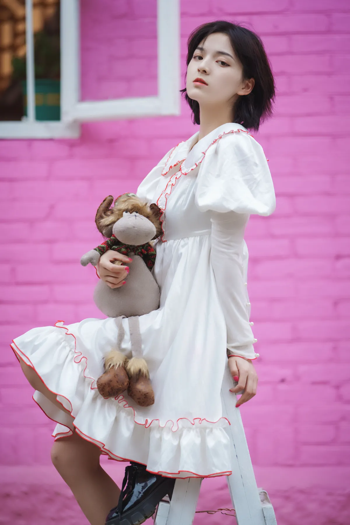 初次邂逅，超高颜值的粉红少女