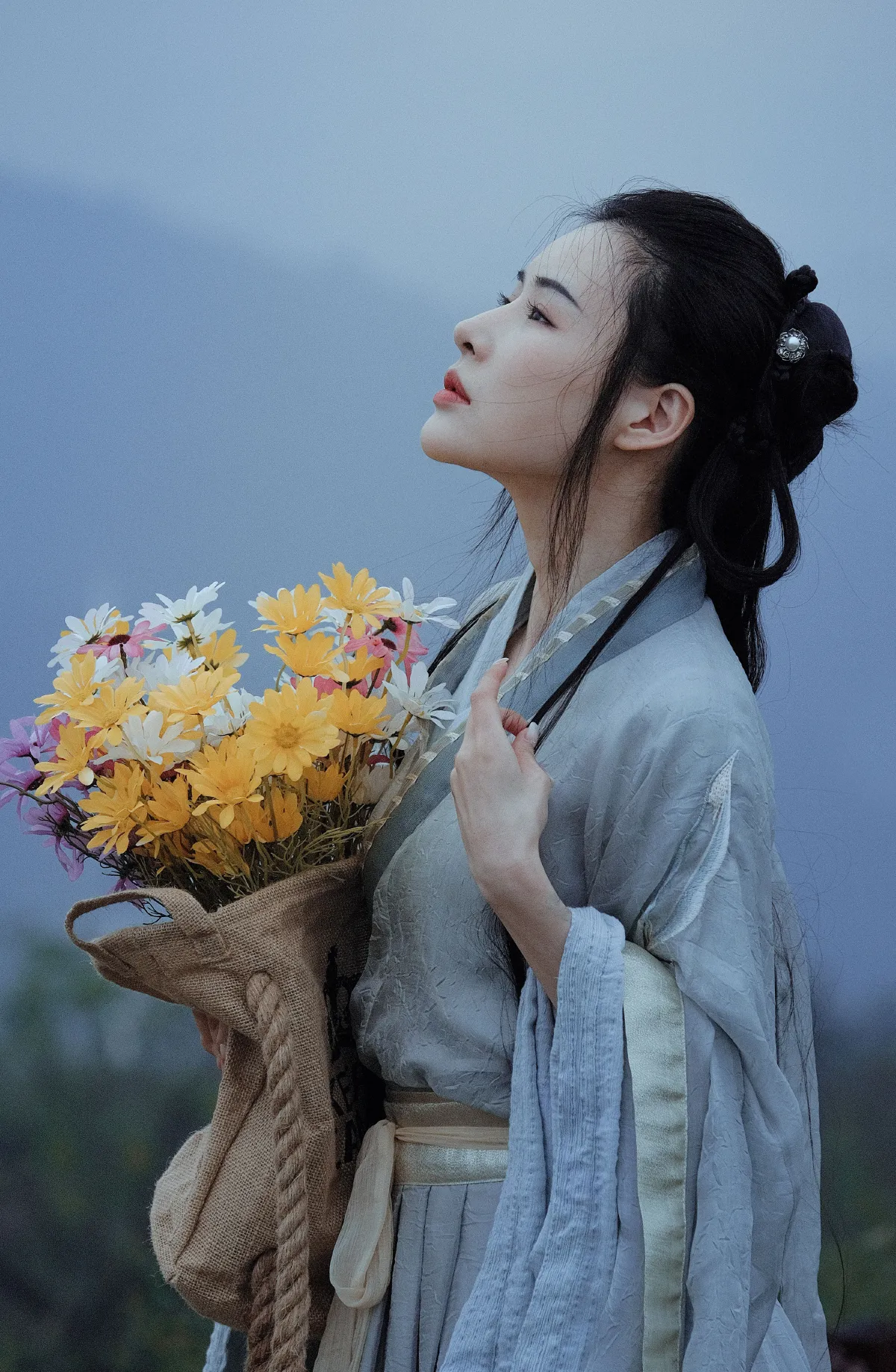 远山无月见秋灯