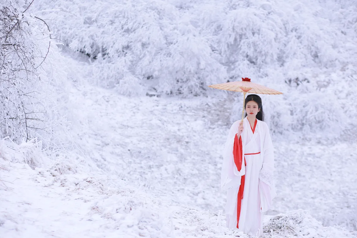 山中雪后