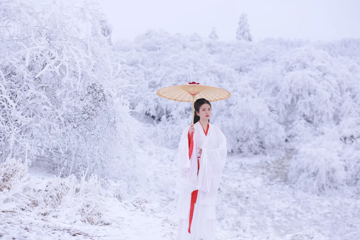 山中雪后