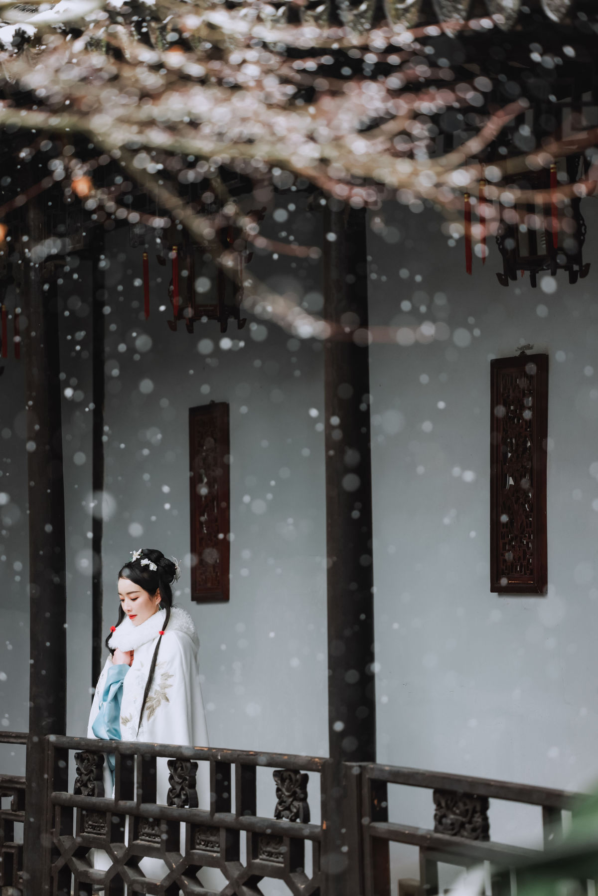 悦香阁_鹿呦《春雪》美图作品图片5