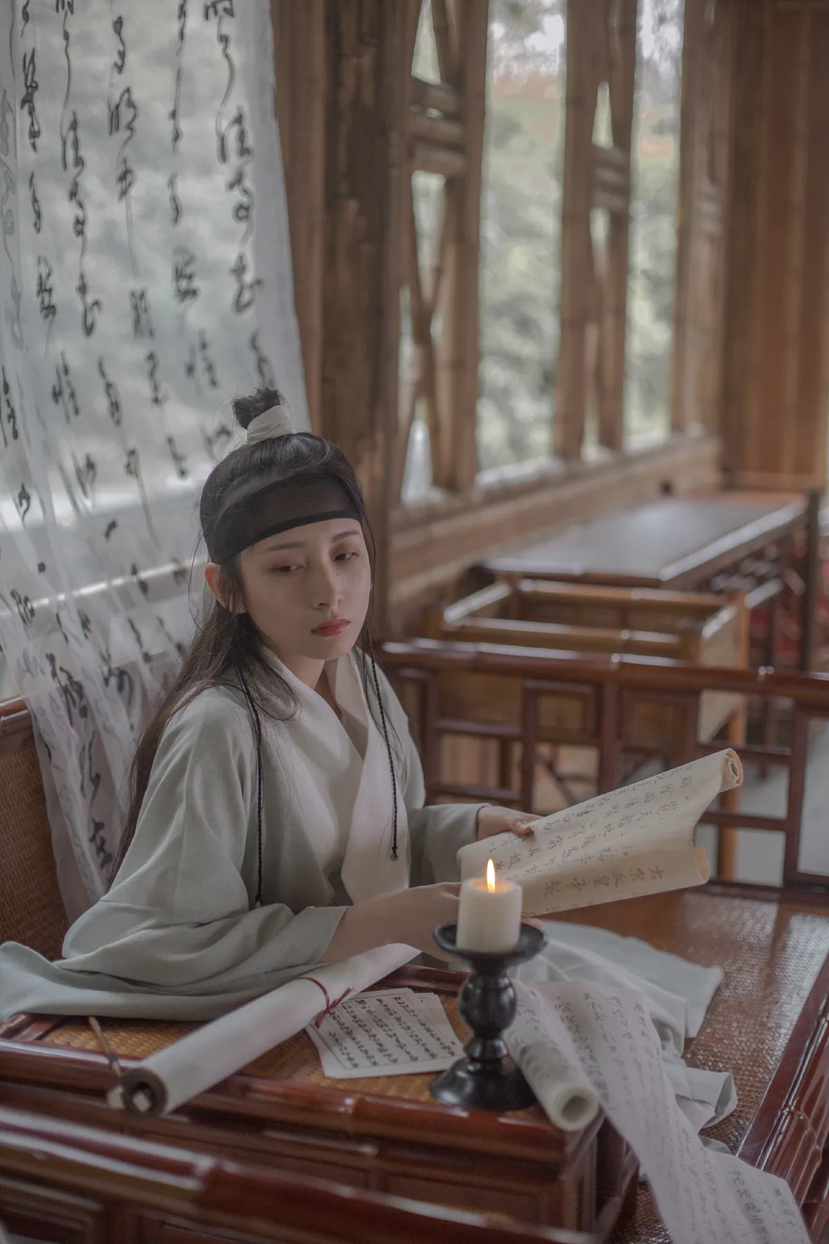 双木嘉容_五月的三花猫《空山松子落，幽人应未眠》美图作品图片4