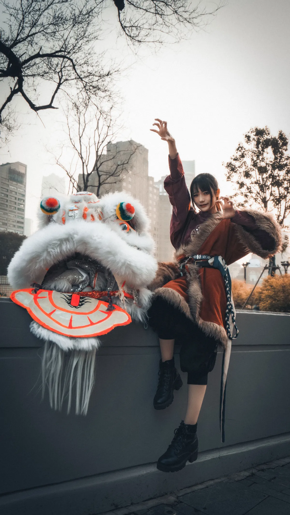 舞狮少女