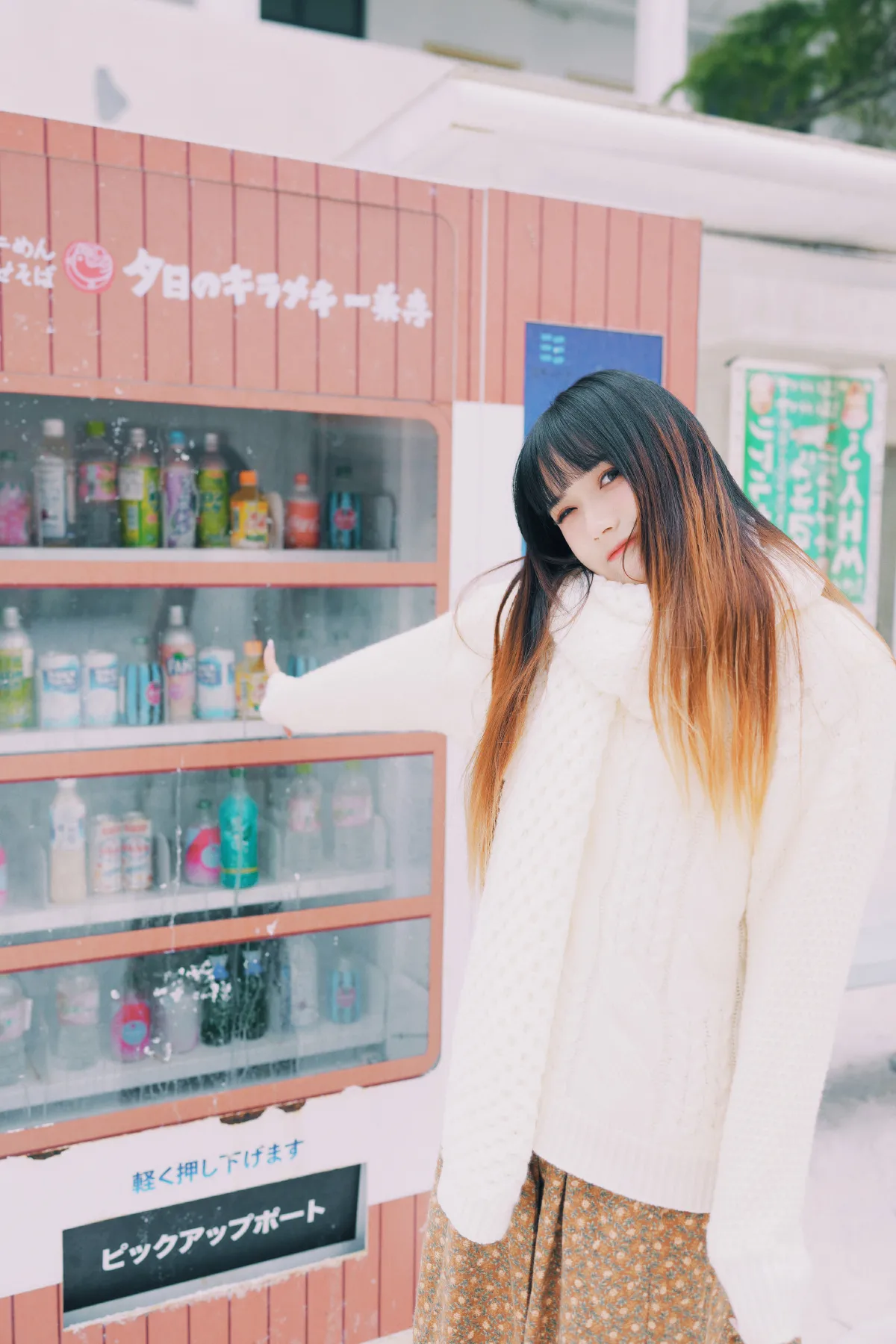 在雪中等待