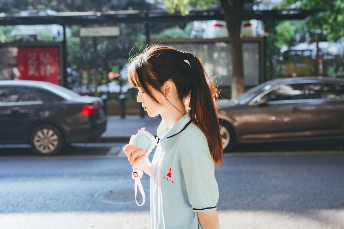 西瓜呆毛汪_肥宅糖糖子《校服少女》美图作品图片5