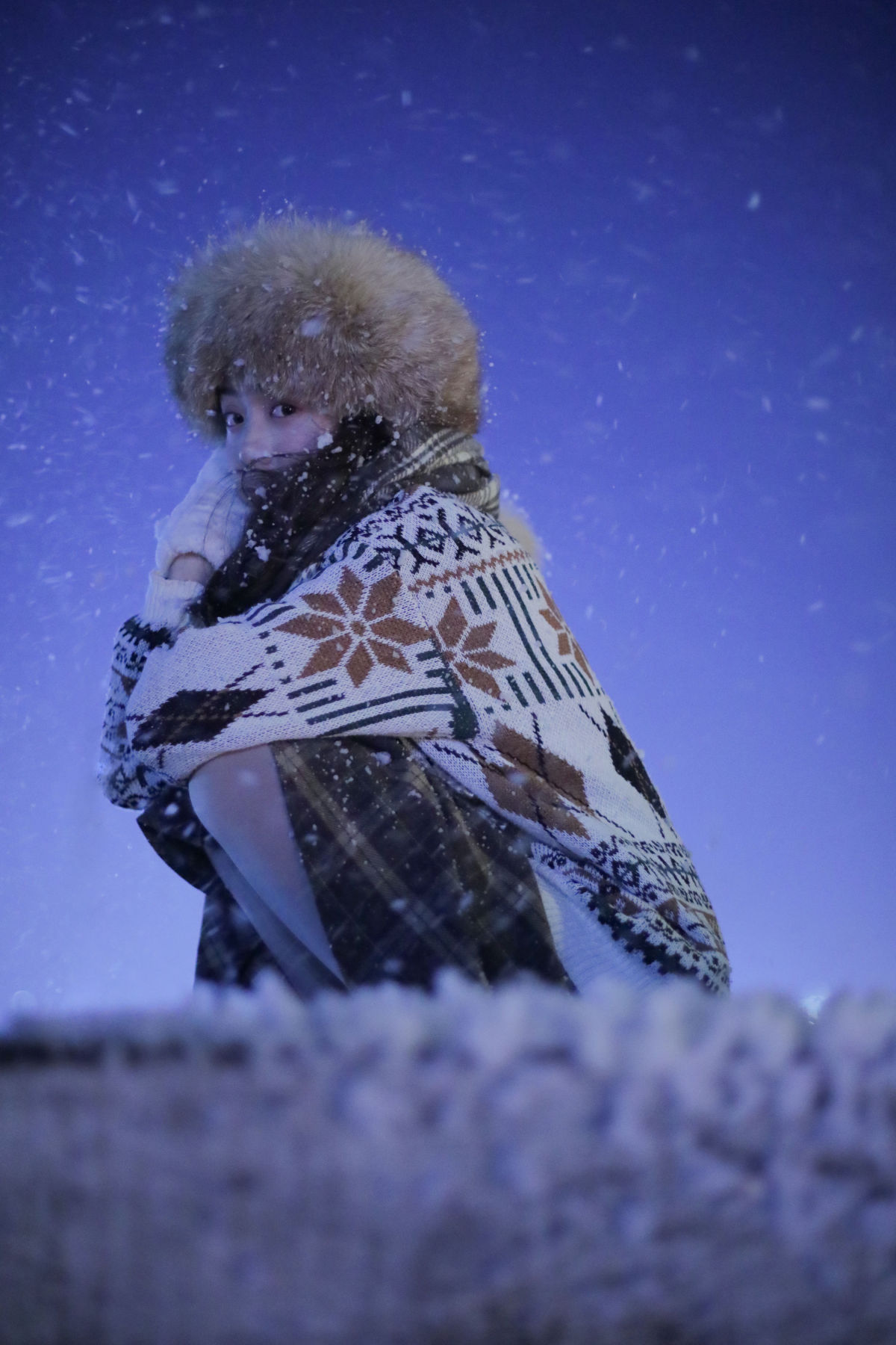 蓝胖子_芊芊《雪冬》美图作品图片4