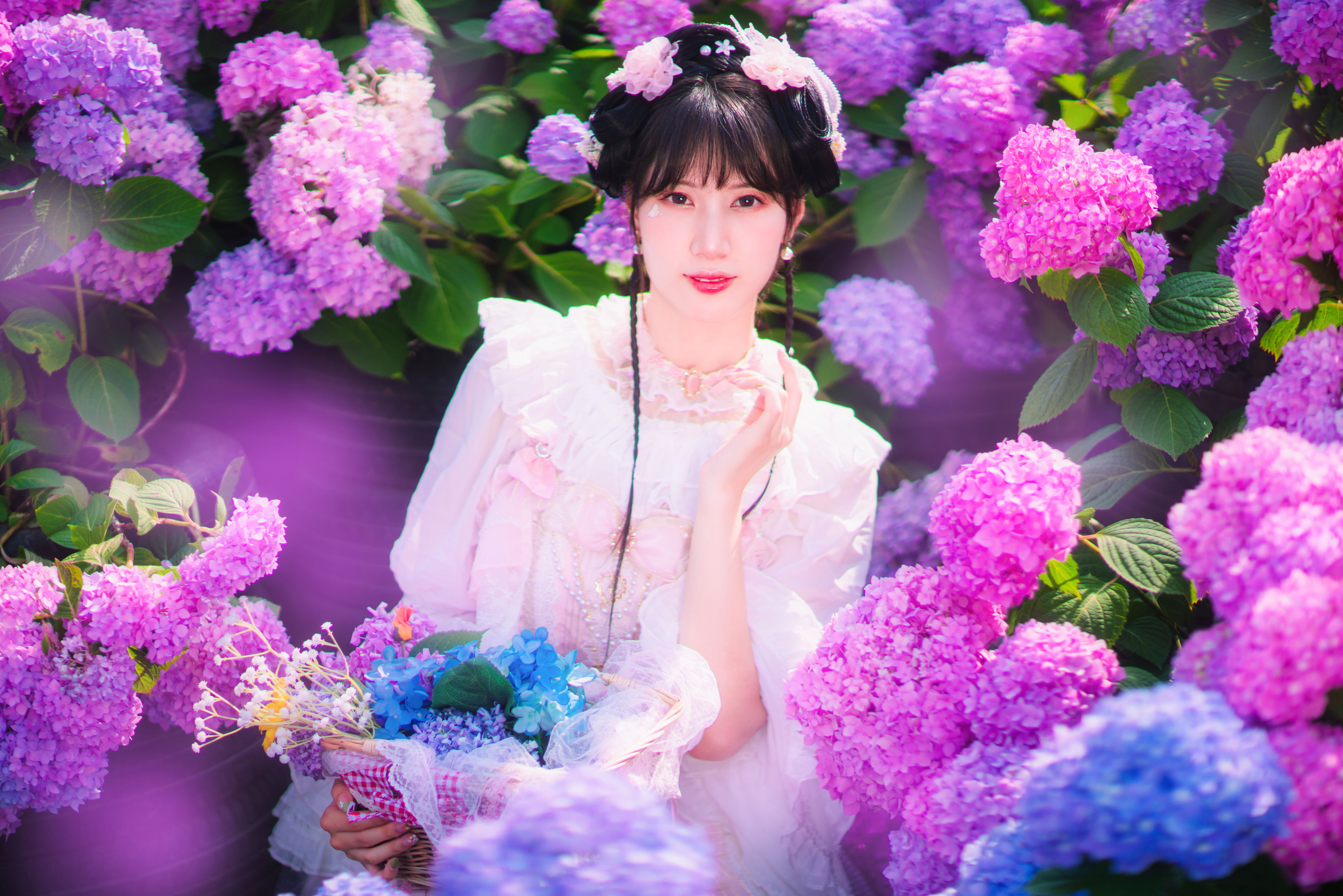 映花面
