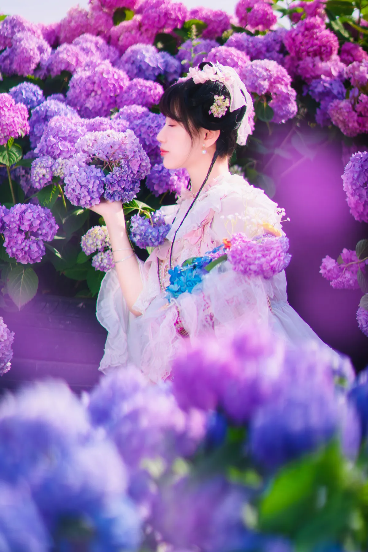 映花面