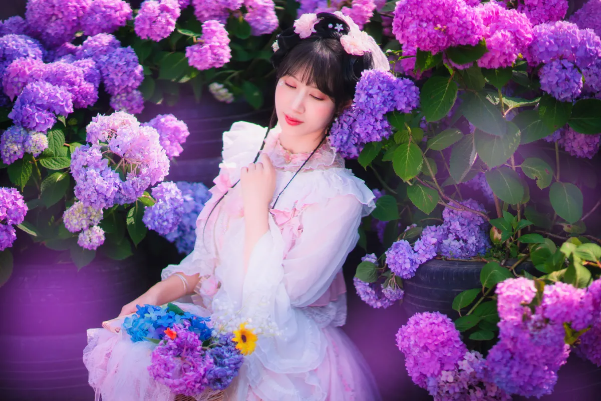 映花面